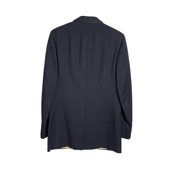 Vintage Bill Blass Nautical Suit Blazer Mens 32L Navy Wool Peak Double Breasted - Picture 3 of 16